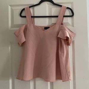 Pink Cold Shoulder Top